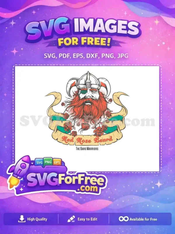 Free Viking Patch Free Red Beard T shirt Designs Free SVG