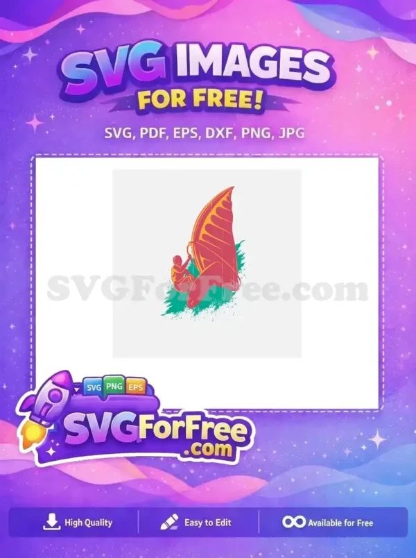 Free Windsurfer Silhouette Free Water Sport T-shirt Free SVG