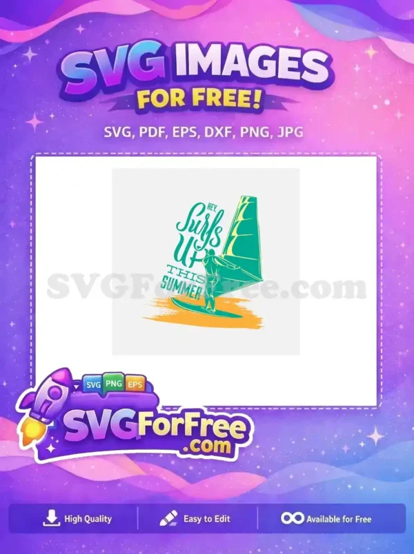 Free Turquoise Windsurfer Free Surfboard Summer Vibes Free SVG Free Turquoise Windsurfer Free Surfboard Summer Vibes Free SVG