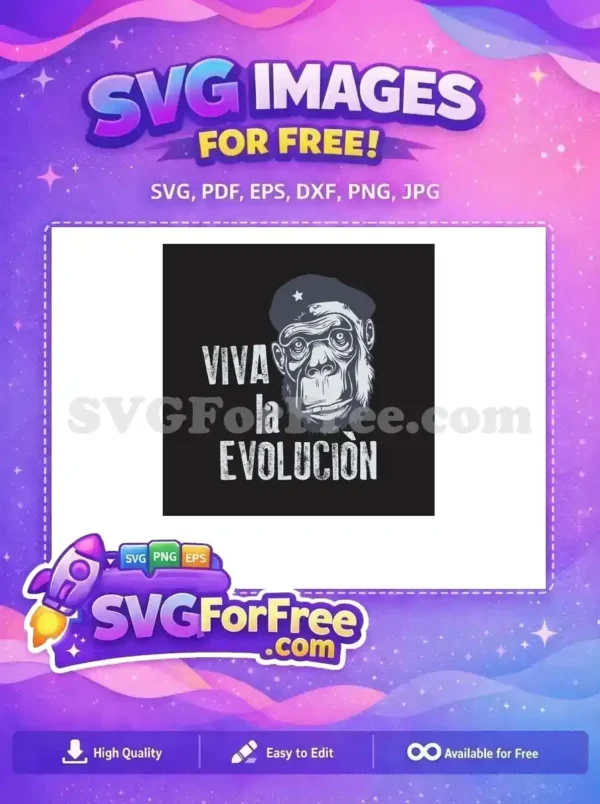 Free Monkey Che Guevara Free Viva La Evolucion Movie Free SVG Free Monkey Che Guevara Free Viva La Evolucion Movie Free SVG
