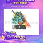Free Armored Teal Unicorn Free Censored Horn War Free SVG - Instant Download