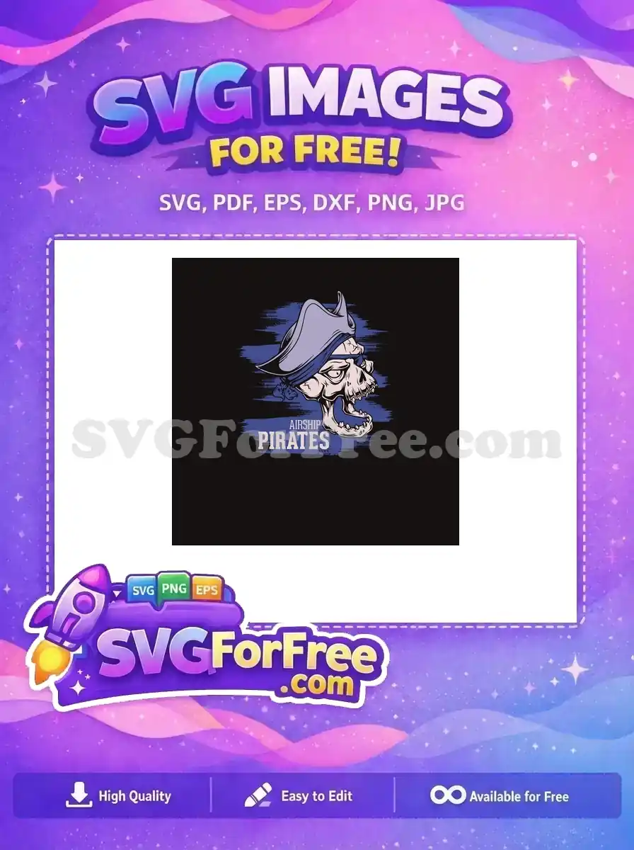 Free Purple Pirate Skull Free Eye Patch Airship Pirates Free SVG