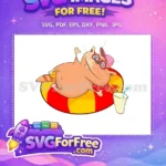 Free Relaxing Cat Float Free Summer Drink T shirt Designs Quotes Free SVG - Instant Download