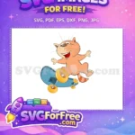 Free Orange Cat Smiling Free Skateboard T shirt Designs Quotes Free SVG - Instant Download