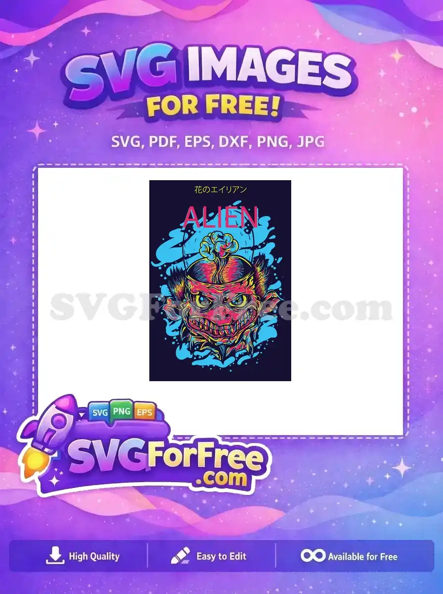 Free Evil Alien Brain Free Angry Eyes T shirt Free SVG