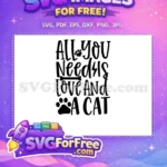 Free Paw Heart Free Bone All You Need Is Free SVG - Instant Download