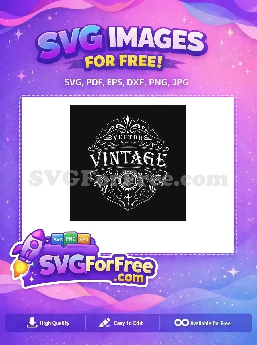 Free Vintage Ornate Vector Free T shirt Designs Free SVG