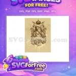 Free Crowned Queen Free Bird Ornament T shirt Free SVG - Instant Download