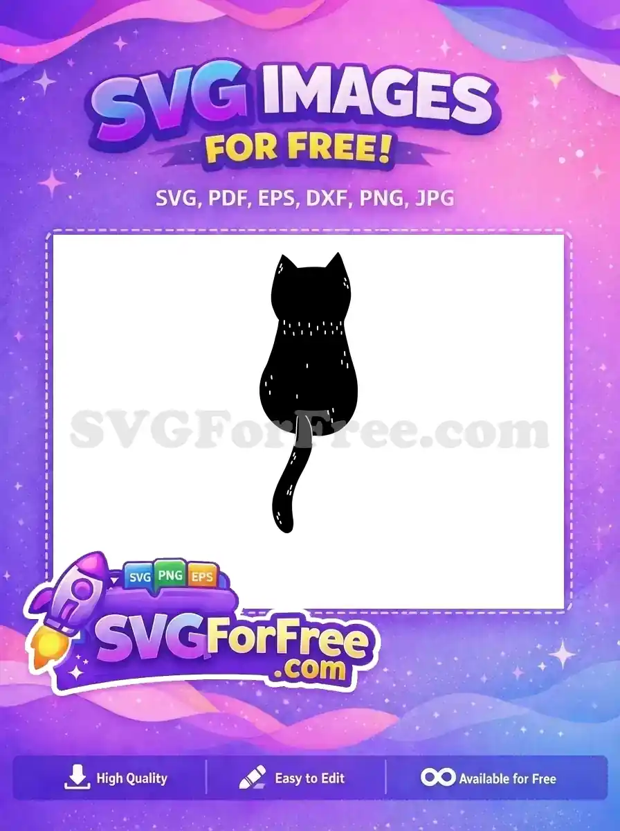 Free Black Cat Silhouette Free Halloween T shirt Designs Free SVG