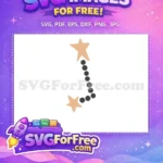 Free Peach Stars Free Black Dots Constellation Design Free SVG - Instant Download