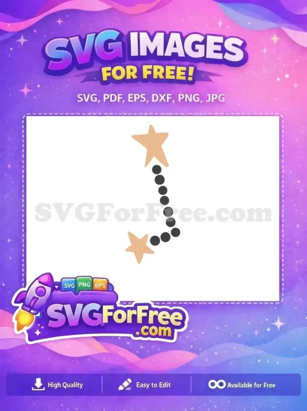 Free Peach Stars Free Black Dots Constellation Design Free SVG