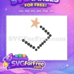 Free Simple Star Free Dot Border T shirt Designs Free SVG - Instant Download