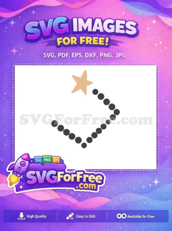 Free Simple Star Free Dot Border T shirt Designs Free SVG