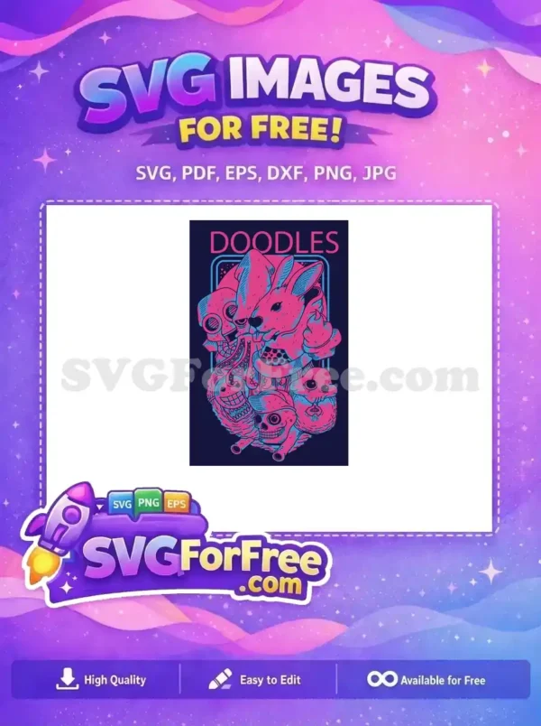 Free Pink Blue Rabbit Octopus Skull T shirt Free Designs Quotes Free SVG