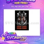 Free Horned Helmet Free Red Eyes Strong Knight Free SVG - Instant Download