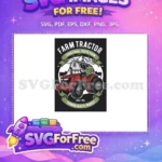 Free Red Farm Tractor Free Barn Scene T-shirt Free SVG - Instant Download