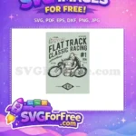Free Flat Track Free Classic Racing Motorcycle Free SVG - Instant Download