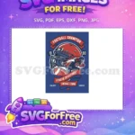 Free Red Helmet Free Blue Uniform Football Champion Free SVG - Instant Download