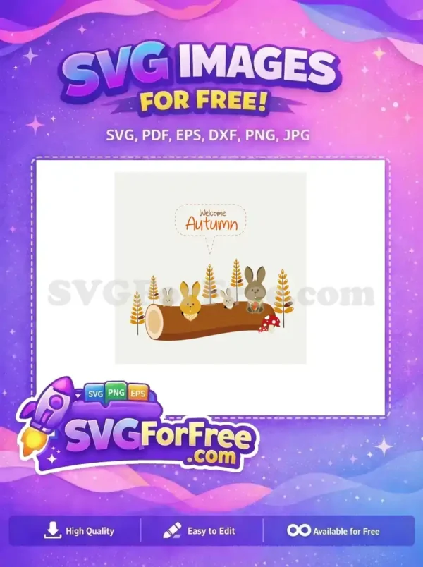 Free Cute Bunnies Group Free Autumn T shirt Designs Free SVG Free Cute Bunnies Group Free Autumn T shirt Designs Free SVG