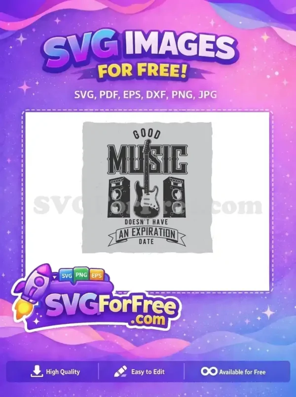Free Electric Guitar Free Speakers Good Music Free SVG