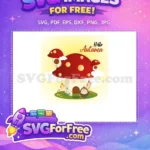 Free Red Mushroom House Free Hedgehog Flower Autumn Free SVG - Instant Download