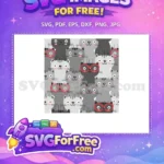 Free Gray Cats Free Red Glasses T shirt Designs Free SVG - Instant Download