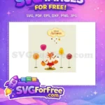 Free Autumn Fox Basket Free T shirt Designs Quotes Free SVG - Instant Download