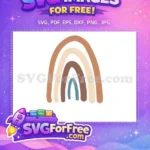 Free Boho Rainbow Free Neutral Arch T shirt Free SVG - Instant Download