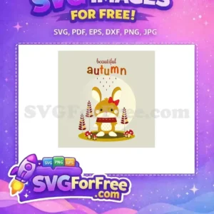 Free Autumn Rabbit Red Bow Scarf Free Mushroom Patch Free SVG Free Autumn Rabbit Red Bow Scarf Free Mushroom Patch Free SVG