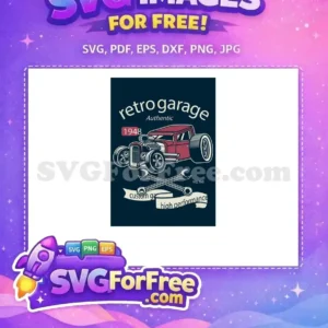 Free 1948 Red Car Free Retro Garage Style Free SVG