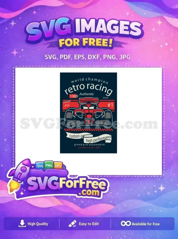 Free Retro Racing Free Grand Prix Automobile Free SVG 1