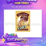 Free Retro Style Free Man Skateboard Radio Free SVG - Instant Download