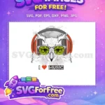 Free Owl DJ Free Yellow Glasses Music Free SVG - Instant Download