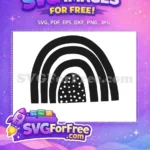 Free Arched Rainbow Free Polka Dots T shirt Designs Free SVG - Instant Download