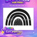Free Black Arched Lines Free Polka Dot Pattern Shirt Free SVG - Instant Download