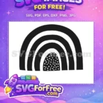 Free Black Arched Lines Free Polka Dot T shirt Free SVG - Instant Download