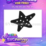 Free Black Starfish Polka Dots Free T shirt Designs Free SVG - Instant Download
