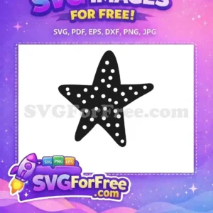 Free Black Starfish Dotted Free Ocean Animal Silhouette Free SVG Free Black Starfish Dotted Free Ocean Animal Silhouette Free SVG