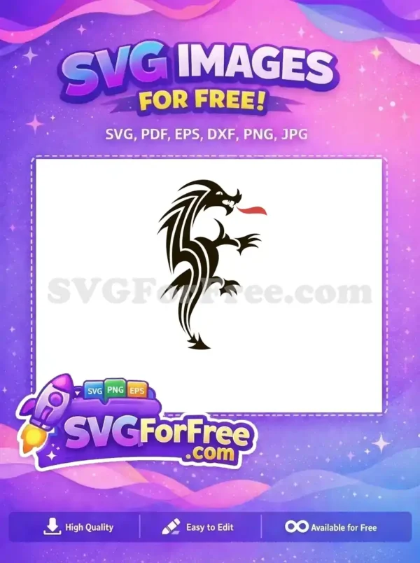 Free Tribal Dragon Free Fire Breath T shirt Designs Free SVG