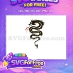 Free Black Scaled Dragon Free Fire Breath T-shirt Free SVG - Instant Download