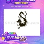Free Black Dragon Silhouette Free T shirt Designs Free SVG 2 - Instant Download