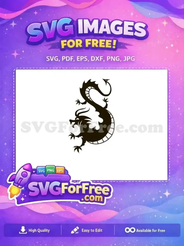 Free Black Dragon Silhouette Free T shirt Designs Free SVG 2