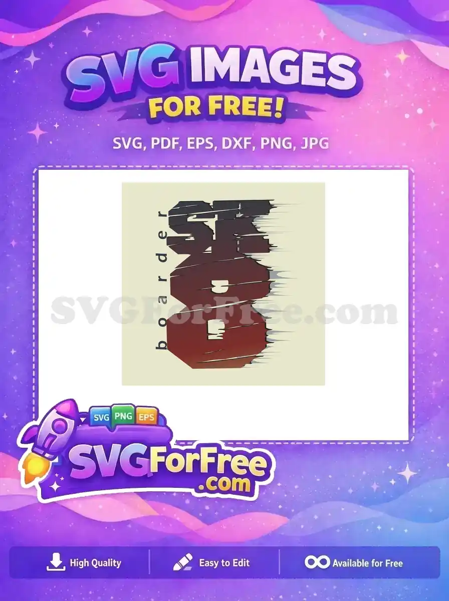 Free Distorted Letters Free Boarder Text T shirt Free SVG