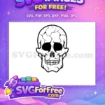 Free Cracked Skull Free Halloween T shirt Designs Quotes Free SVG - Instant Download