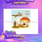 Free Owl with Scarf Free Mouse with Tea Autumn Free SVG - Instant Download