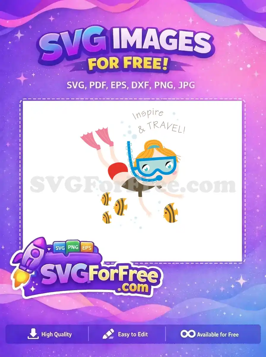 Free Pink Flippers Free Scuba Mask Inspire Travel Free SVG