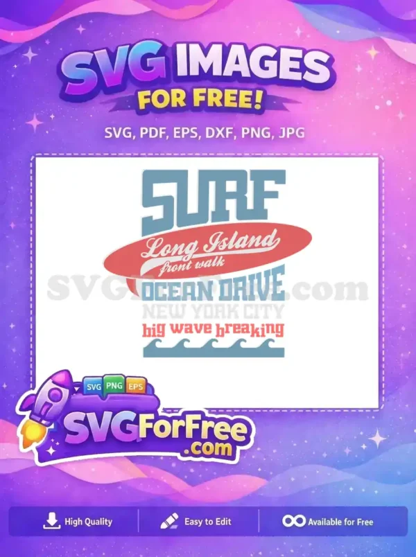 Free Surf Long Island Free Ocean Drive New York Free SVG