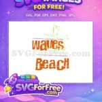 Free Orange Waves Free Beach Scene T shirt Free SVG - Instant Download