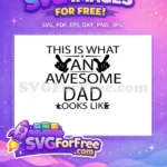 Free Awesome Dad Hands Free T shirt Designs Quotes Free SVG - Instant Download