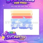 Free Colorful Palm Trees Free Surfing Waves T shirt Free SVG - Instant Download